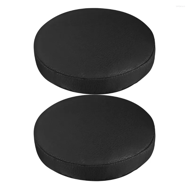 Couvre-chaise 2 PCS Slipcover Cotton Bar Bar Circle Black Round Vanity Tray