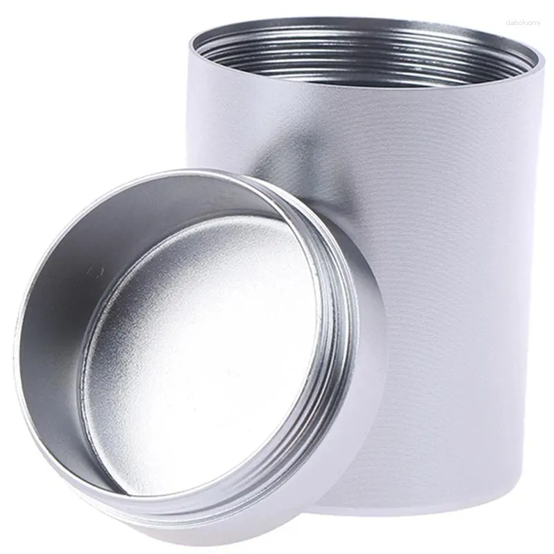 Bottiglie di stoccaggio 1x Silver Airtight Container Container Alluminio in metallo Sigillato Jart da tè
