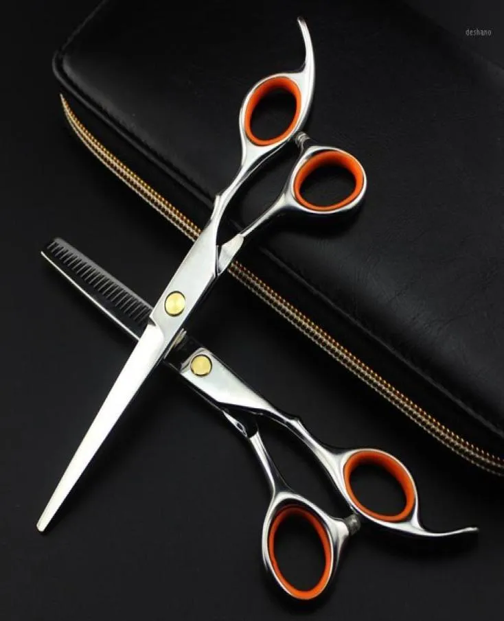 Professional Japan 440C 6 tum hår sax Set Cutting Barber Makas Haircut Scissor Thinning Shears Frisör SCISSORS17496825