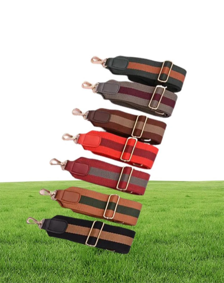 Accesorios de piezas de bolsas 140 cm lienzo de moda correa de rayas anchas para mujeres bolsos de diseño mango de carcasa de cuerpo de hombro4955876