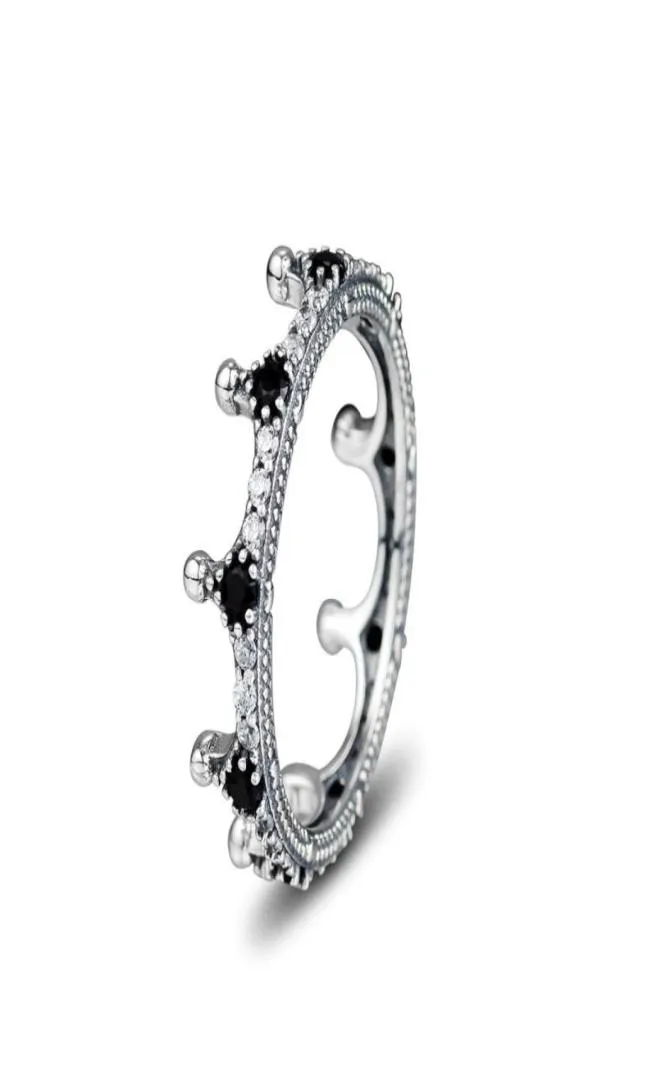 Compatível com anel de jóias Anel de jóias Silver Enchanted Rings Crown com CZ 925 Sterling Silver Jewelry DIY inteiro para Women20271528766439