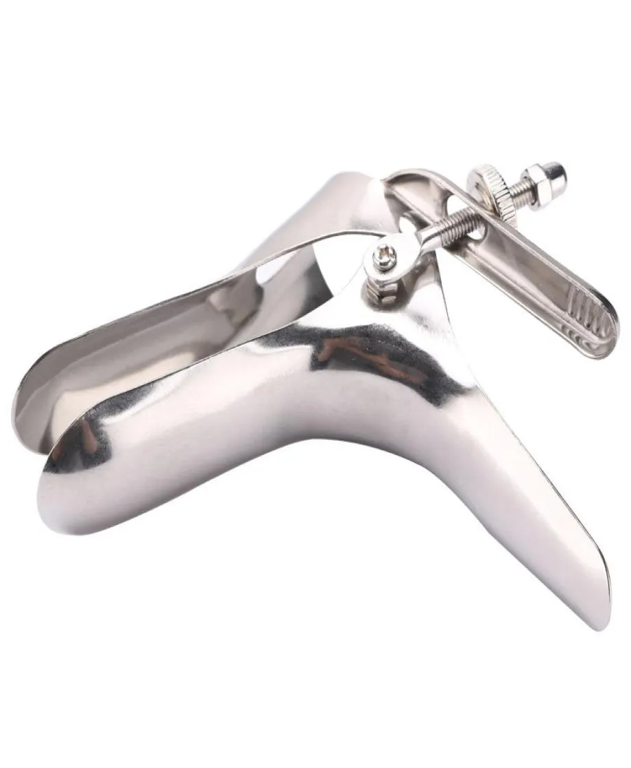 Dipartimento di speculum vaginale in metallo medico di ginecologia in acciaio inossidabile espansione anale clistere adulto ano speculo SM Sex Toys8070951