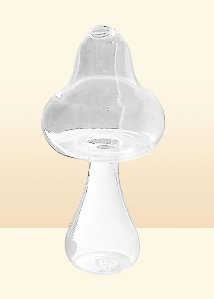 Transparent Mushroom Shaped Glass Vase Lovely Hydroponics Plant Creative Crafts Decor For Home Office Living Room Vases5888374