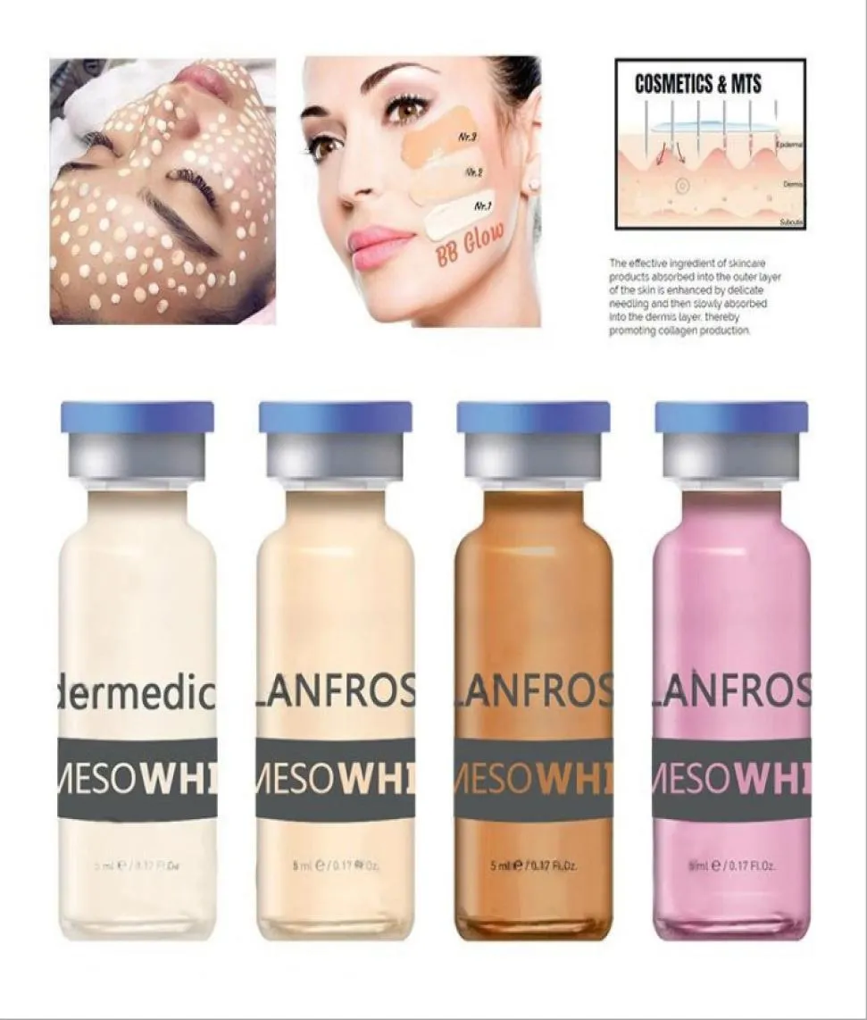 مستحضرات التجميل الكورية 5 مل Mesowhite Face Foundation BB Cream Kit Glow Serum Creamer for Microneedle Machine5054470