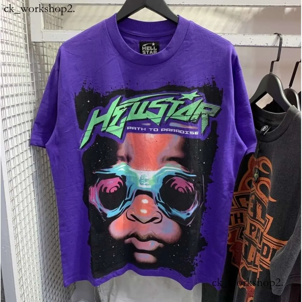 Оригинальные дизайнерские футболки Мужчины Женщины рубашка Hellstar Высококачественная уличная одежда Hip Hop Fashion Alphabet Print с несколькими стилями готических коротких рукава 203 369