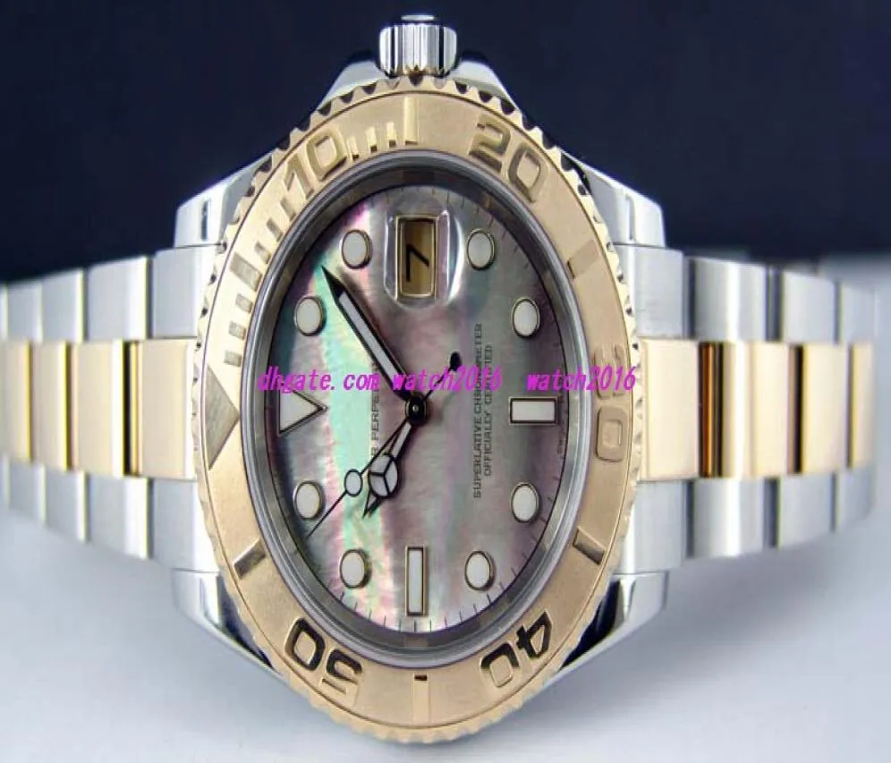 2 стиль роскошные часы стальной браслет 18KT Gold Men039s Tahitian Math of Pearl 16628 16623 40 -мм автоматические механические мужчины WATC1433565
