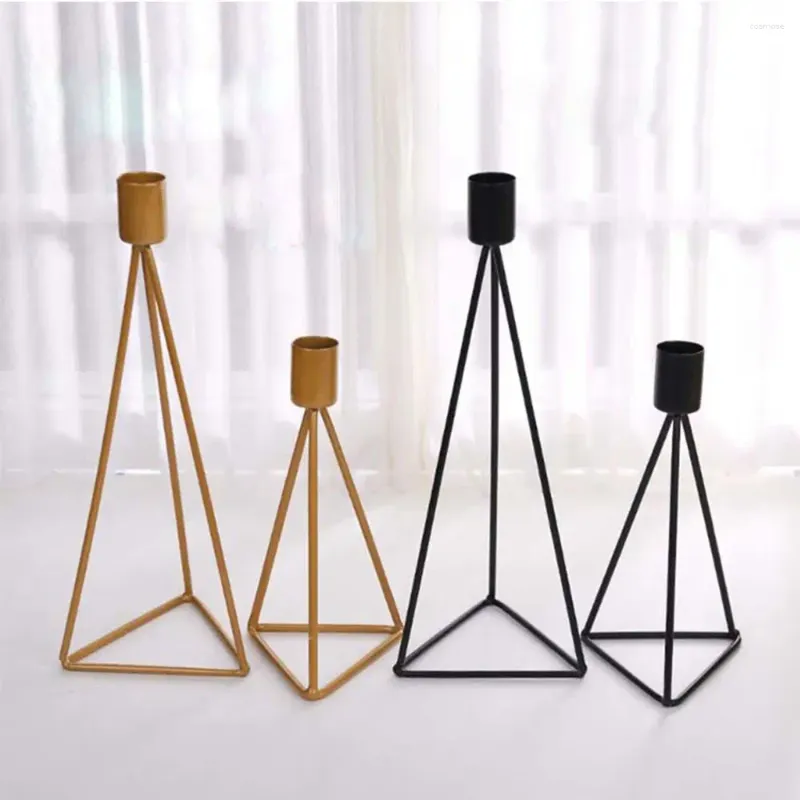 Candlers Nordic Geometric Holder Hollow Out Metal Congle Couetlestick Container Desktop Decor Home