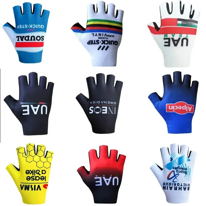 高品質の通気性サイクリンググローブ2024Pro Team Anti Slip and ShockAbsorving Road Bike Glovesbicycle Gloves for Men女性240402