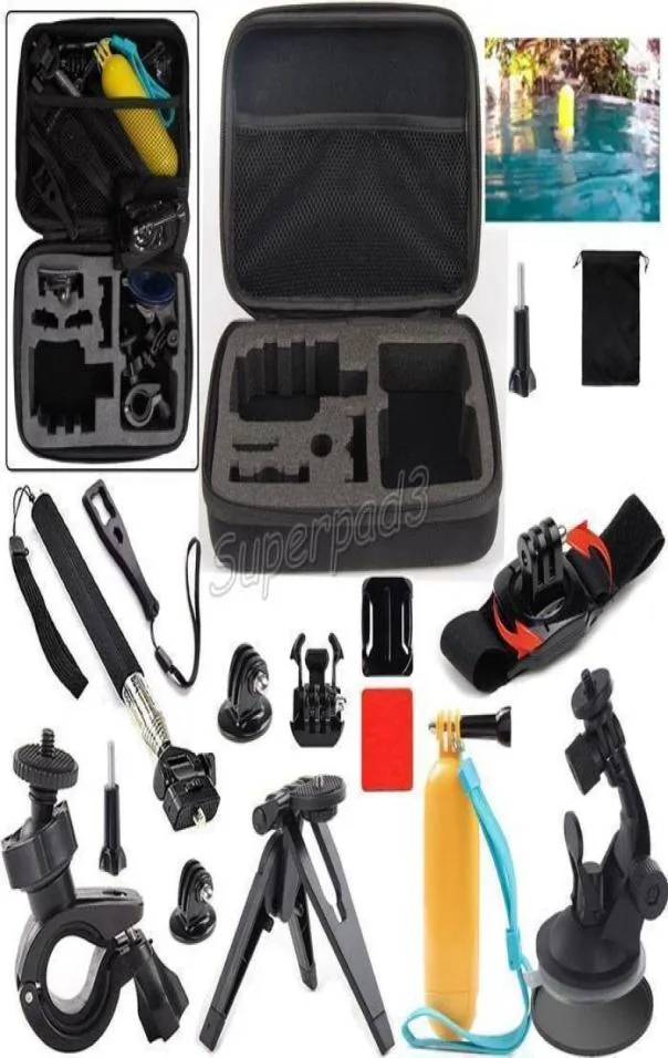 13 w 1 Zestawach Outdoor Sports Action Camera Monopods Rodzina podróży z rozmiarem m case for Go Pro Accessories5048296