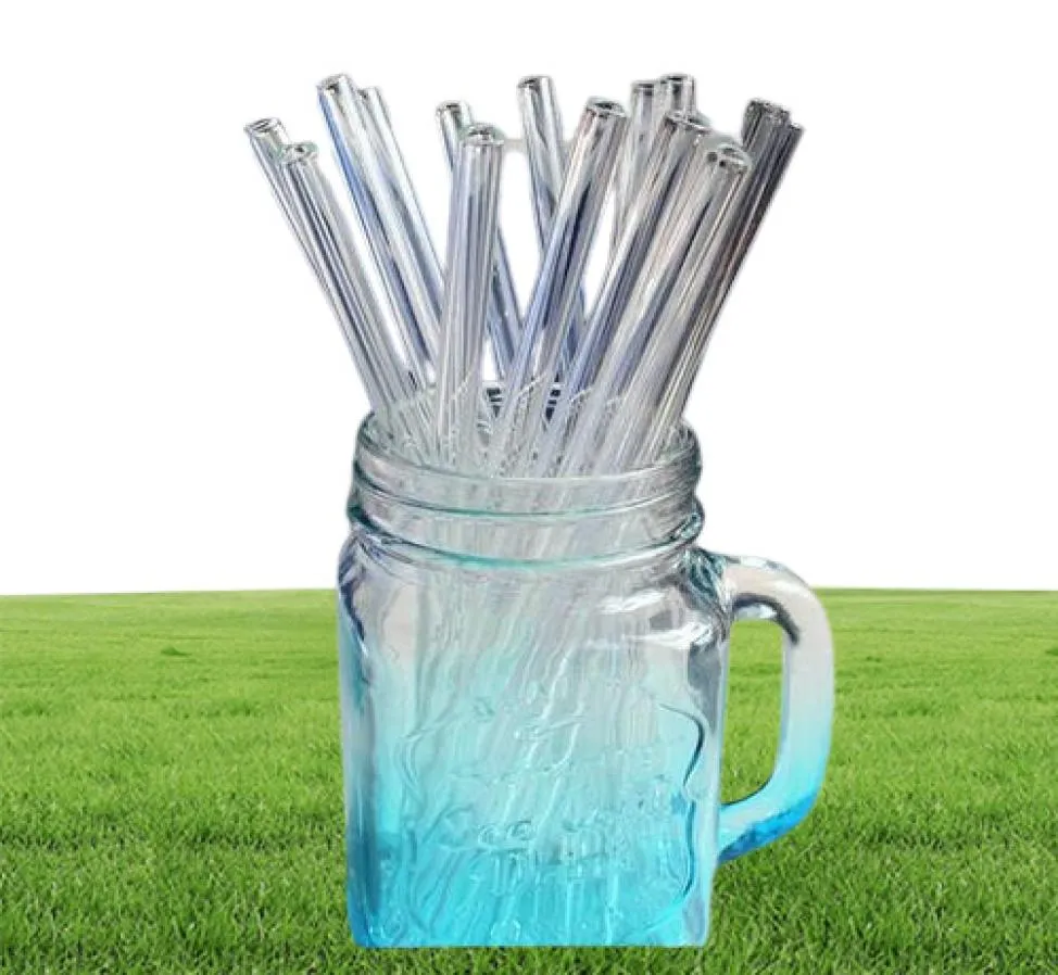 18 cm7 inch Reusable Wedding Birthday Party Straight Clear Glass Drinking Straws Thick Straws Barware3817930