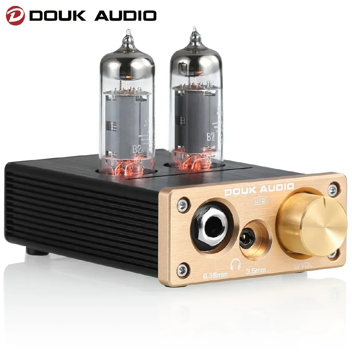 مضخم صوت Douk Audio U10 Hifi Valve Tube Preamp Stereo Aux Aux Aux Audio Preamp 6.35mm/3.5mm Melection Amplifier