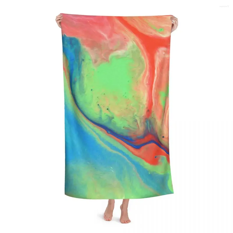 Toalha Personalidade Tie-Dye Nada de natação Têxtil Adulto Bath Bath Mulheres/homem Restas de microfibra Tecido 130x80 cm