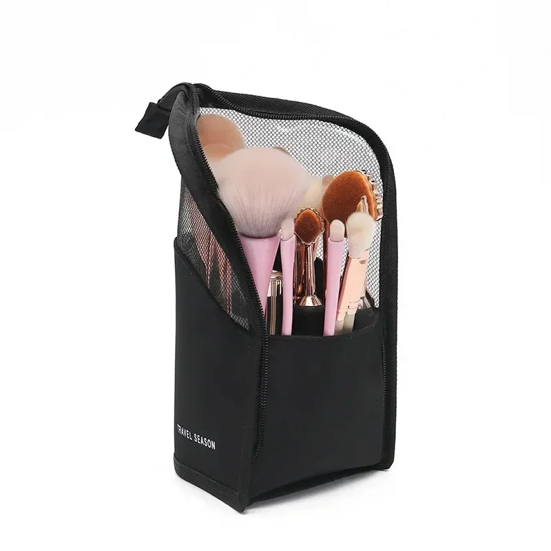 Stand cosmetische tas voor vrouwen Clear Zipper Make -uptas Travel Vrouwelijke make -upborstelhouder Organisator Toiletietas