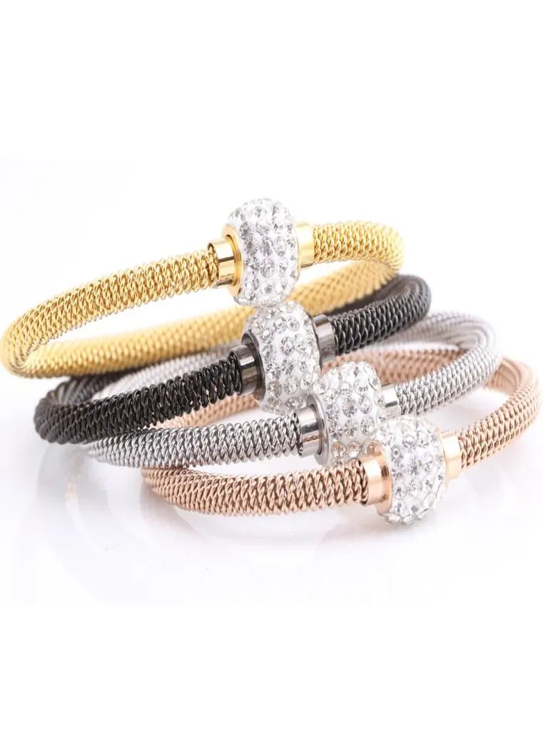 Fashion High Quality Chic Valentine Valentin Gift Bijoux en acier inoxydable Gold Femmes Distors les bracelets Bangles4053942