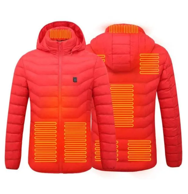 Ebaihui 2021 Heated Jackets Down Cotton Warm Winter Men Women Cothing USB Electric Heating Hooded Jacket Thermal Coat Fast Ship As8598887