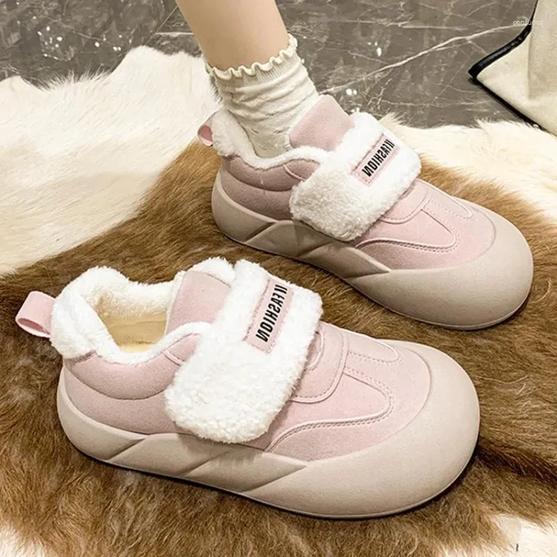 Casual Shoes Women's Bread 2024 Autumn And Winter Velvet Warm Thick Bottom Increased Sports Home