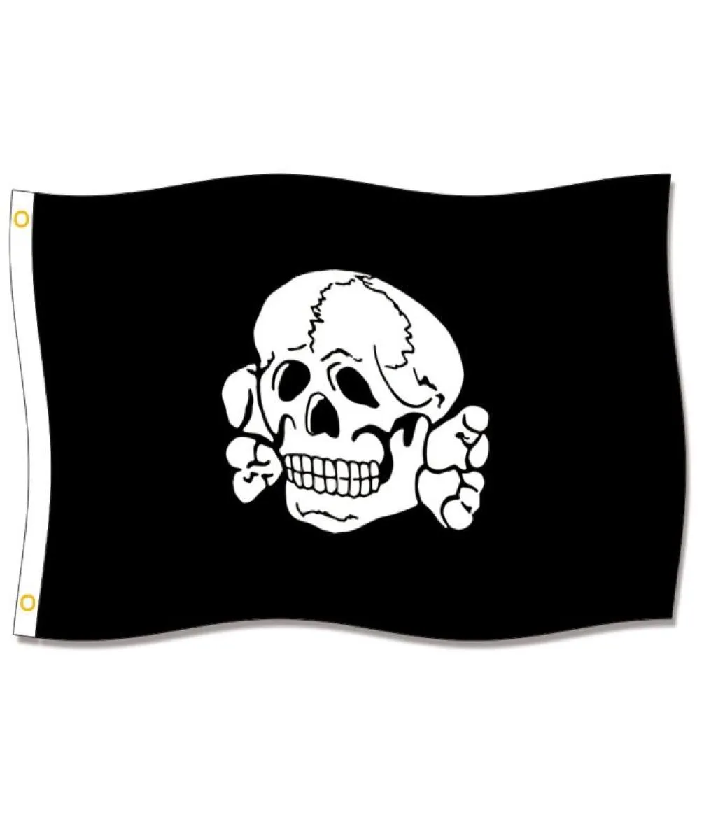 TOTENKOPF FAHNE FLAGS 3x5ft 150 x 90 cm Polyester -Drucklüfter Hängeverkaufsflag