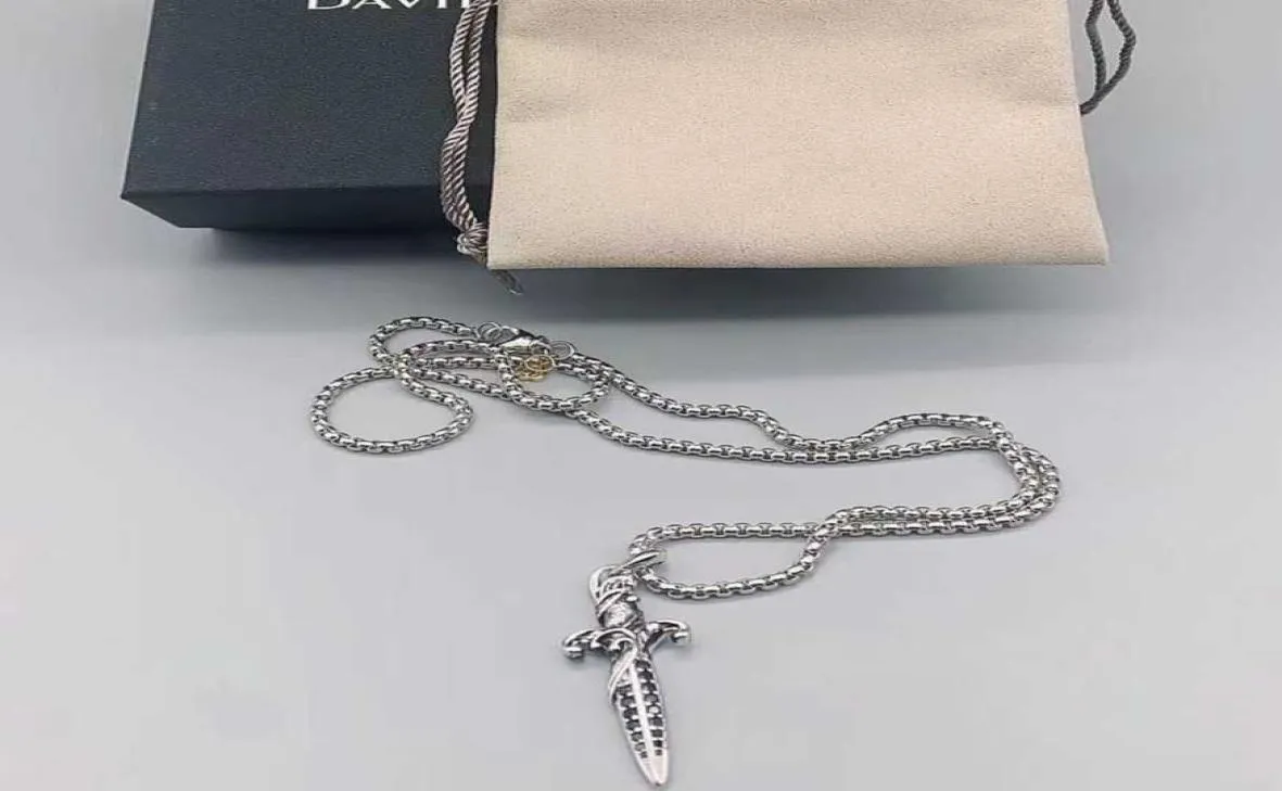 tennis necklace designers Pendant Necklaces chain 2023 Trend NeoGothic Dagger For Men Women short sword Necklace dainty Punk Jewe9351612