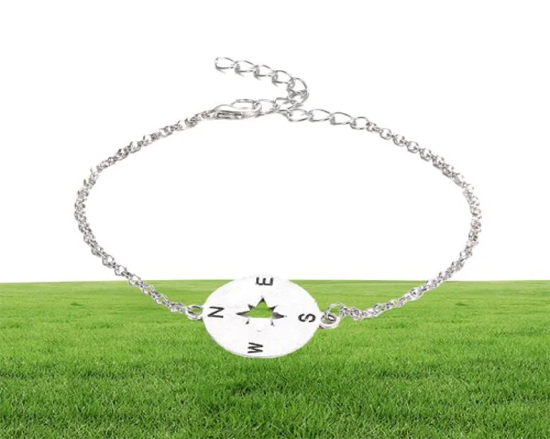 2 stile boemian freccia cavo di perle della bussola catena in argento multistrato di braccialette donne squisite gioielli regalo 5187745