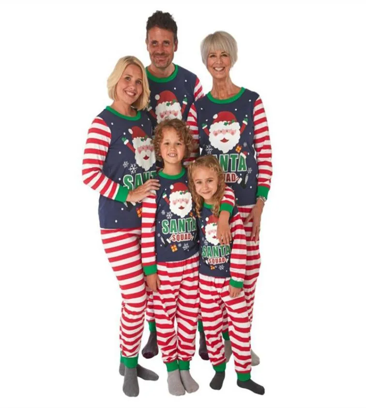 2020 Family Matching Christmas Pajamas Set Father Women Kids Baby Sleepwear Nightwear Xmas Santa Claus Print Pjs Clothes Set LJ2012793194