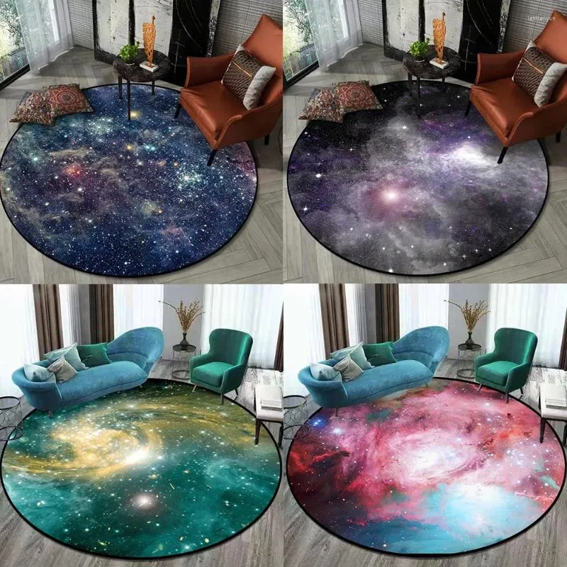 Carpets Children's Living Room sovrumskorridorstol Icke-halk Runda mattmatta Gorgeous Star Universe-serien