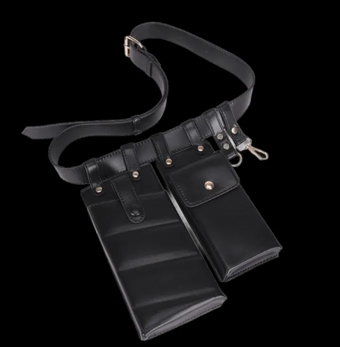 Punk Pu Leather Fanny Pack midja påse bälten för kvinna axelväska mobiltelefon packar bröstkvinnlig handväska crossbody midjepåse t200421558640