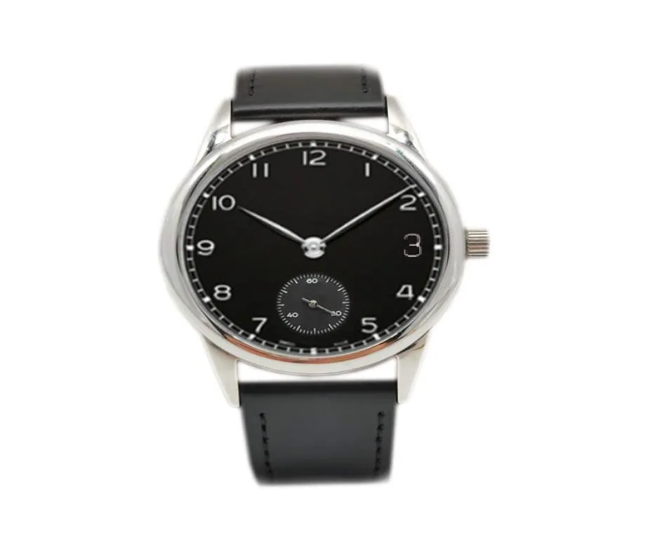 Topkwaliteit Glashutte Automatisch mechanisch 38 mm zwarte witte wijzerplaat heren horloge casual polshorloge lederen band heren nieuwe horloges6873020