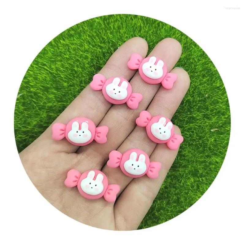 Decorative Flowers 20/50/100PCS Easter Resin Mini Flat Back Cabochon Cartoon Animals Scrapbook Kawaii DIY Embellishments Accessories