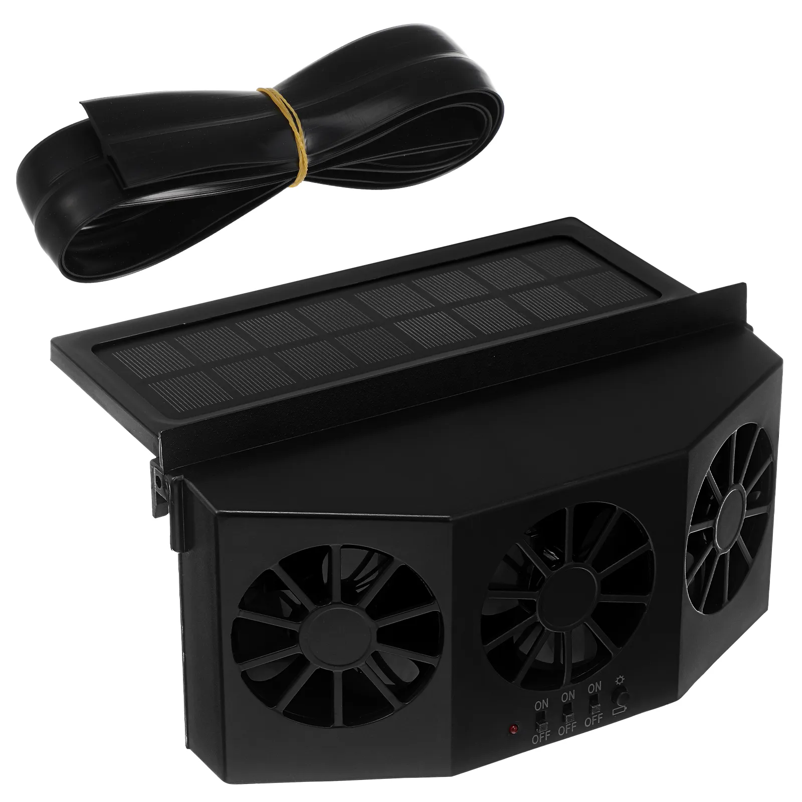 Solar Powered Car Window Fan Ventilator For Vehicle Exhaust With Auto ...