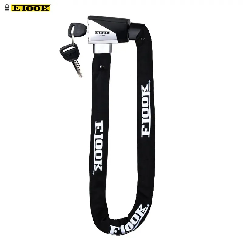 Etook Antitheft Bicycle Lock Scooter High Security Bike voor MTB Road Heavy Duty Chain met belangrijke Y240401