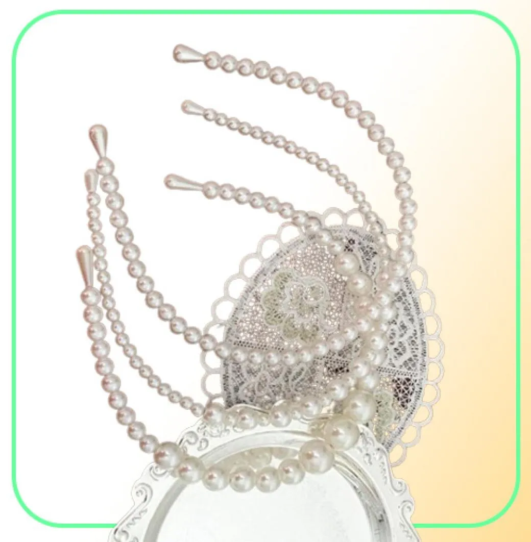 Simple Pearl Hair Hoop Headband Elegant Hairpin Hair Band Decoration Braided Hair Ornaments Party Gift1246521