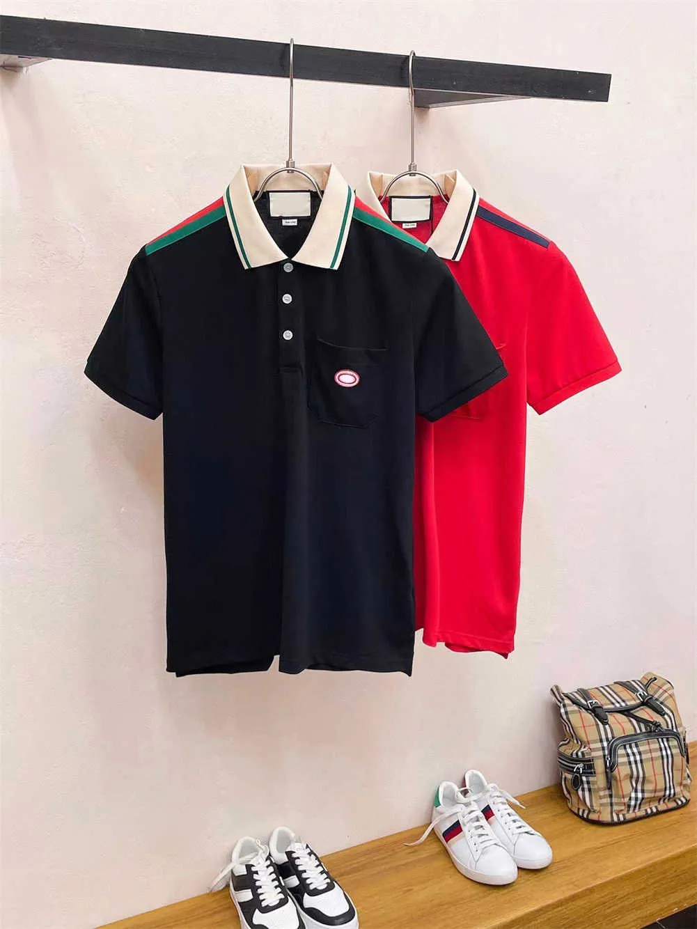 Lyxdesigner polo skjorta mode broderade kvinnor herr polo tshirt bomull hög gata polo män asiatisk storlek m-3xl högkvalitativ polo