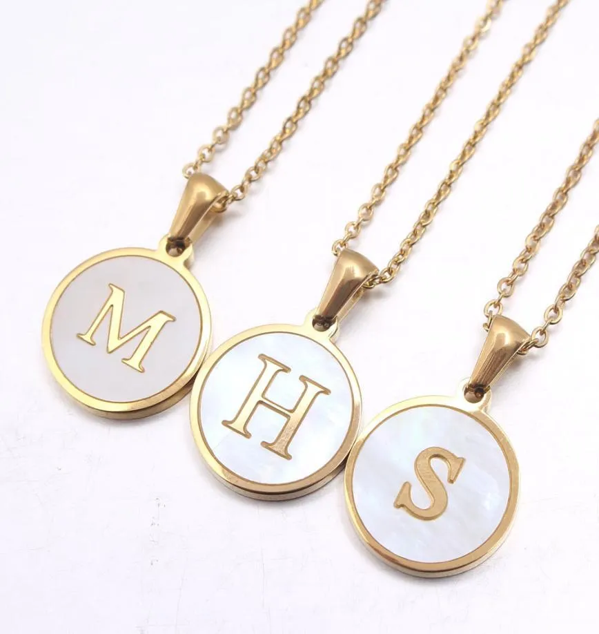 Nieuwste luxe goudkleur 26 Letter kettingen Alfabetschaal hanger ketting mode ketting ketting voor vrouwen heren sieraden2880640