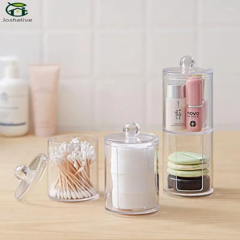 Förvaringslådor Stylish Acrylic Makeup Organizer Bekväm elegant med lock smyckesbox innovativ elegant elegant