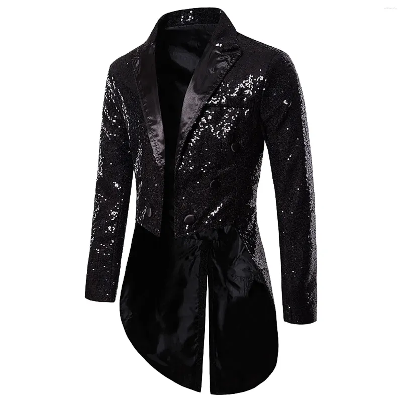 Män kostymer män glänsande paljett glitter utsmyckade blazers jacka nattklubb prom kostym blazer kostym homme sångare scenkläder