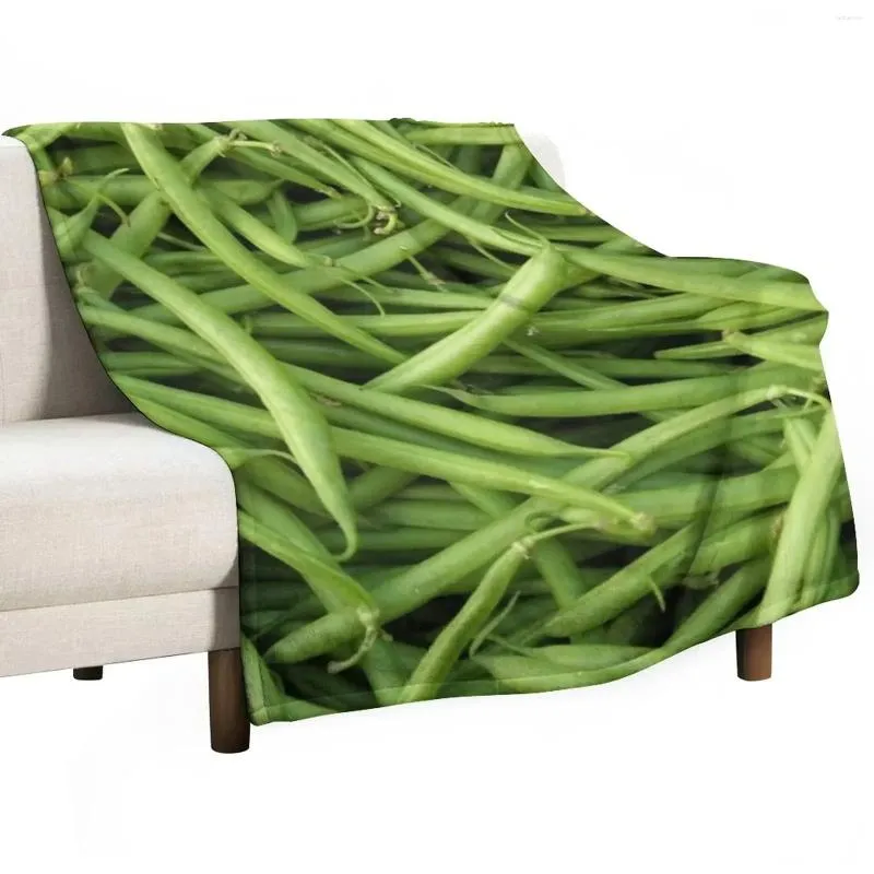 Mantas de judías verdes tiran manta sofás decorativo esponjoso