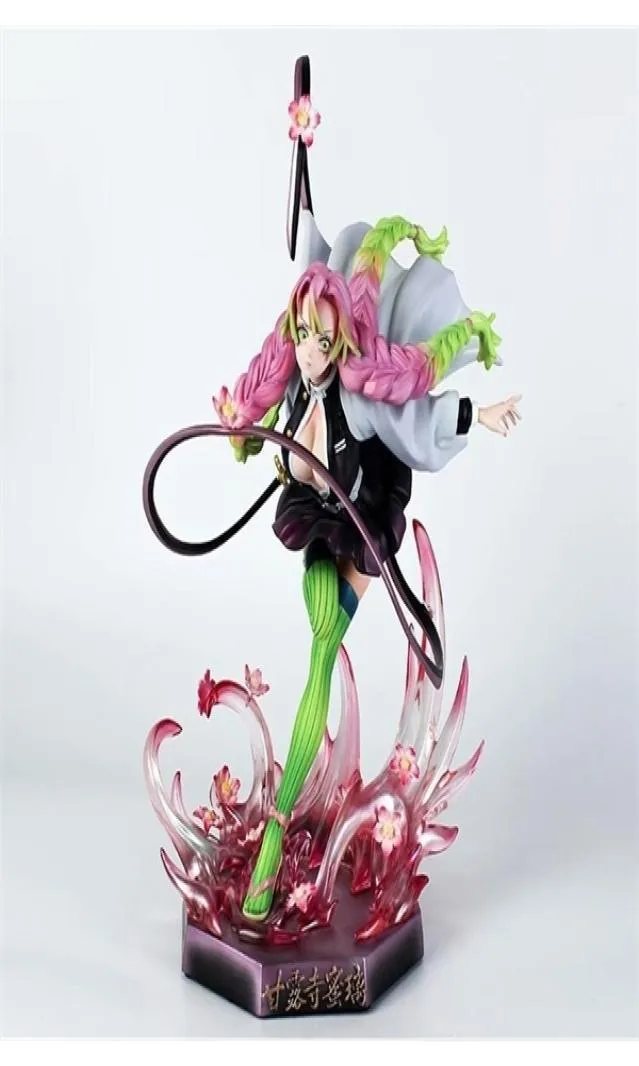 Anime kimetsu no yaiba figur kanroji mitsuri anime pvc action figur leksak gk spel staty samlarmodell docka leksak y12217834395