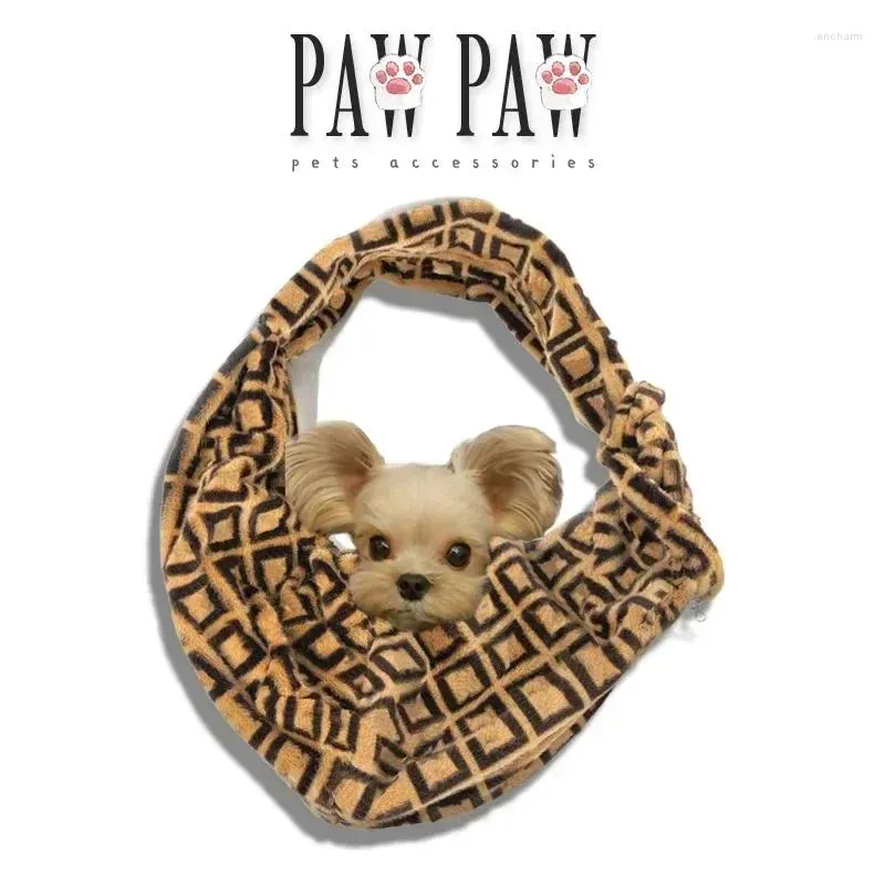 Katzenträger Fashion Pet Carrier Bag Sling Hunde Taschen Klassische Design Haustiere Outdoor Accessoires