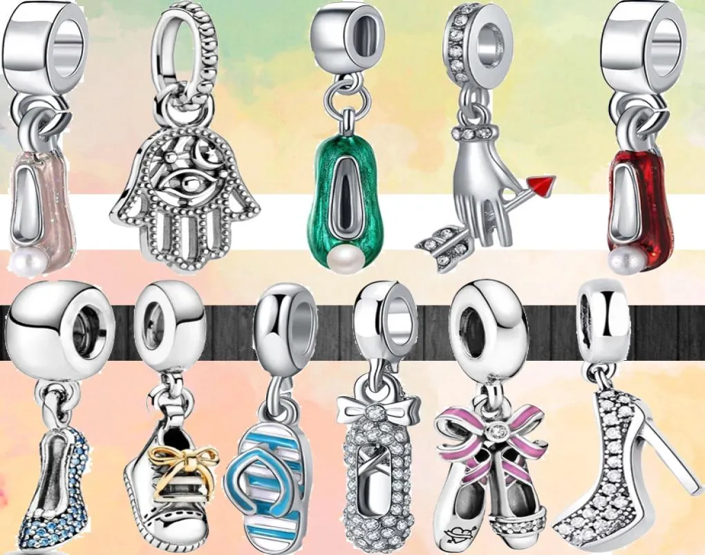 Fit Charms 925 Браслет-бусинка Оригинальная коробка пляжные шлепанцы балетные танцы на высоких каблуках