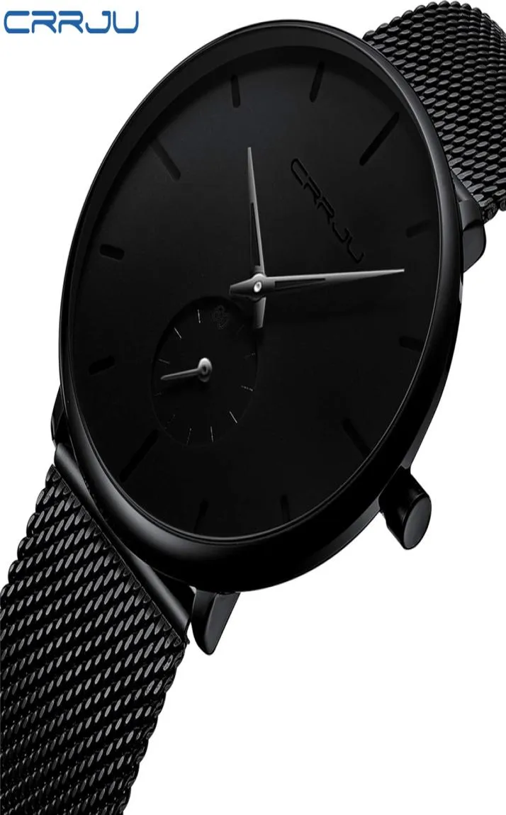 CRRJU Full Steel Watch Men Luxury Casual Watch Dress Famous Fashion Quartz Relógios unissex Ultra Thin Watch Erkek Kol Saati6900268