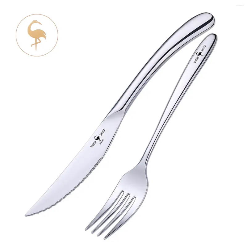 Ensembles de vaisselle Luxury Classical 316 en acier inoxydable LFGB Certificat Steak Fork Knife Ladle Set Cutlery Wedding Table Varelle