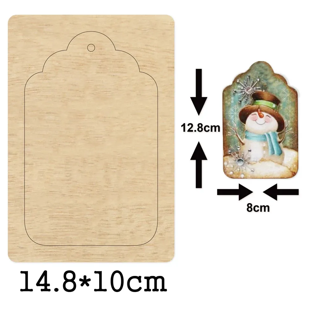 Tillbehör Big Tag Label Form Foto Frame Cutting Dies 2020 New Die Cut Wood Dies lämpliga för Common Die Cutting Hine på marknaden