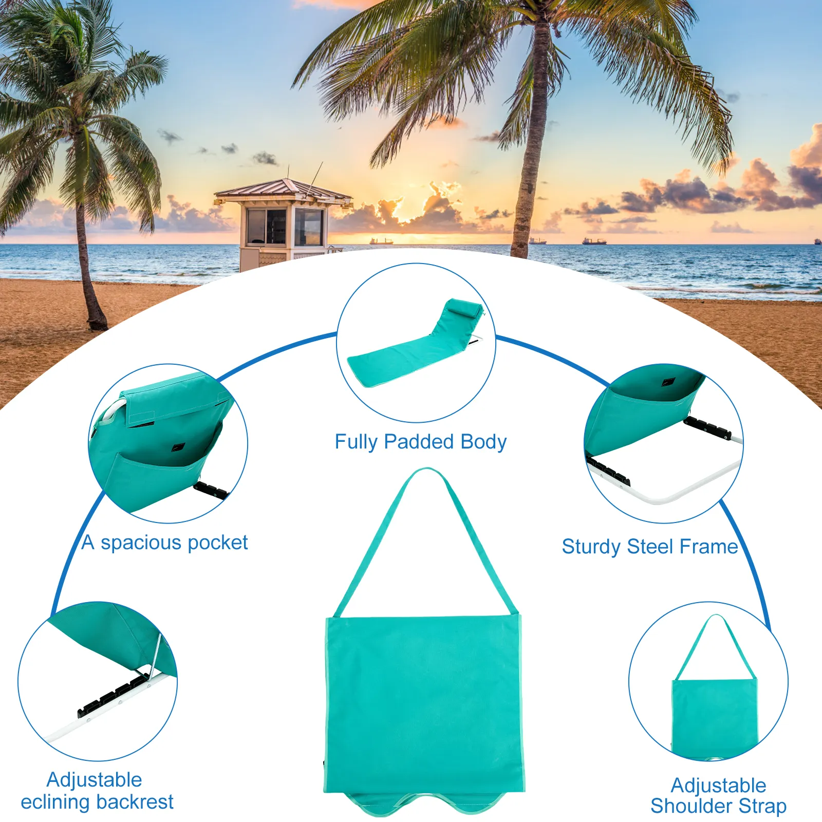 Lightweight Folding Beach Collapsible Chair With Adjustable Shoulder Strap Portable Lawn Mat Lounge Collapsible Chair For Adults From Yichu01 37.35 DHgate.Com
