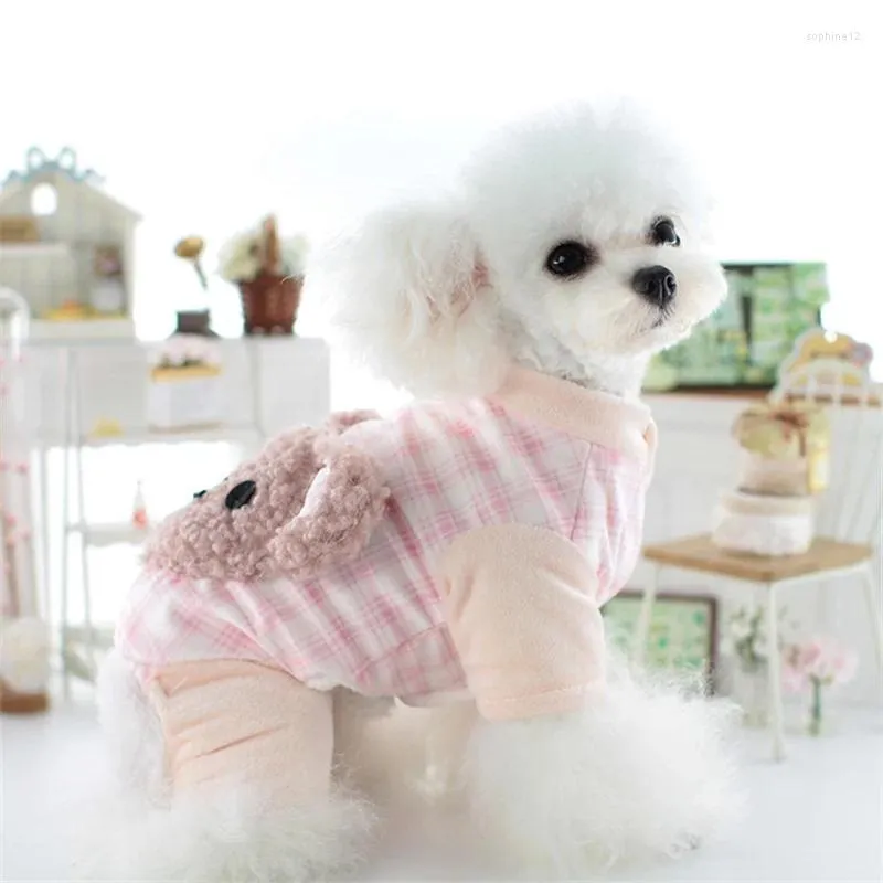 Odzież dla psa Mały kostium zagęszcza ciepło Rompers kombinezon zimowe ubrania szczeniaka pudle Yorkie Bichon Pomeranian Pet Clothing Coat