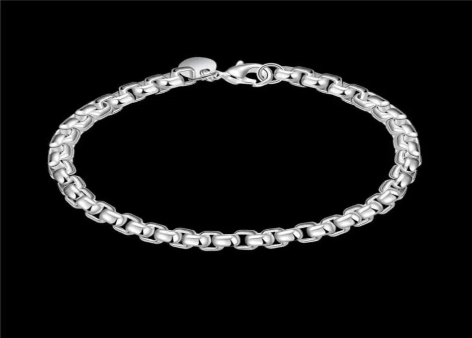 Bracciale d'argento ad alta qualità di alta qualità Bracciale d'argento JSPB157Beast Men and Women Sterling Silver Ploted Charm Bracelets818849617619