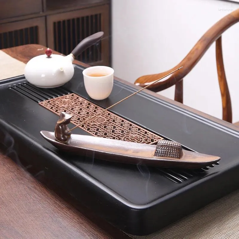 Tea Trays Zen-like Hanjiang Guying Ceramic Incense Stick Multifunctional Backflow Aroma Diffuser Sandalwood Creative Decoration