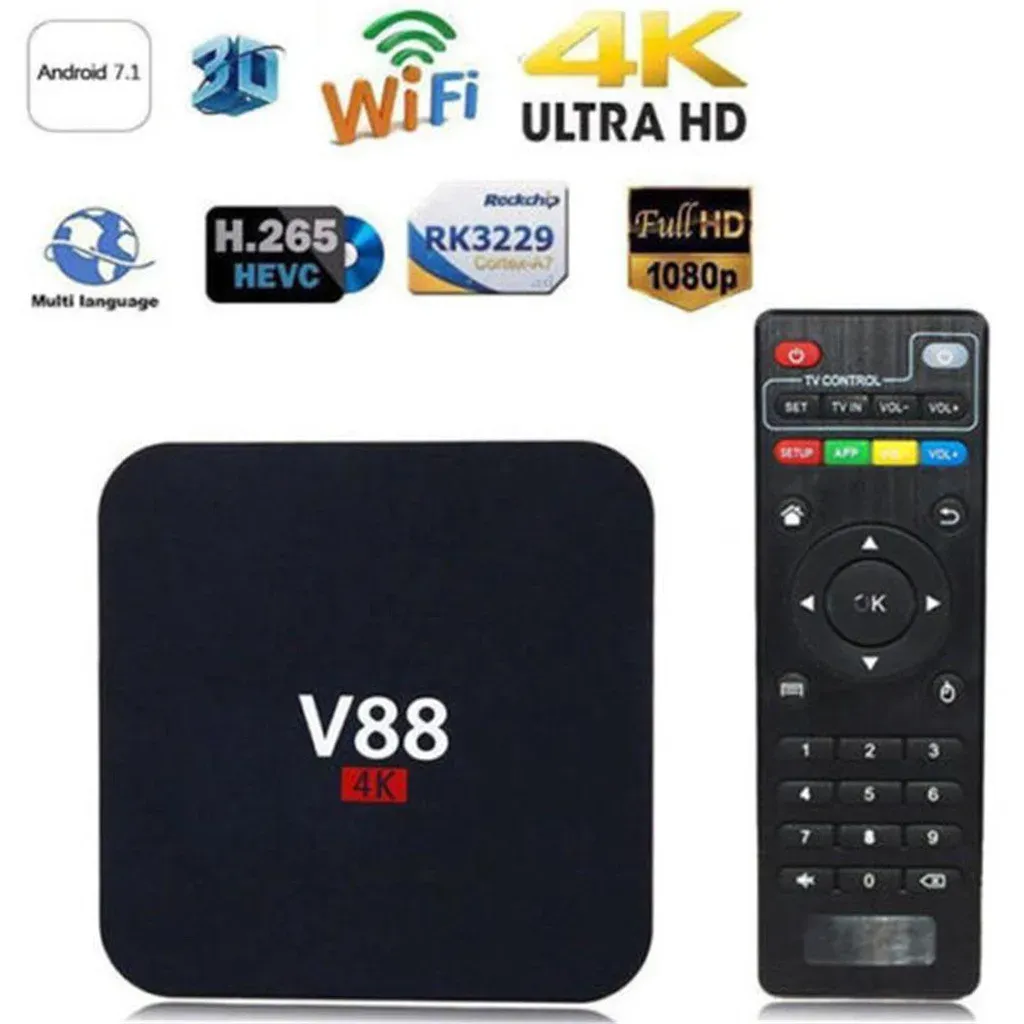 Box Home Theater V88 RK3229 SMART TV SOTEPOP CAIXO DE CAIXA 4K Quadcore 8GB WiFi Media Player TV Box Smart HDTV Box Aplica -se ao Android#