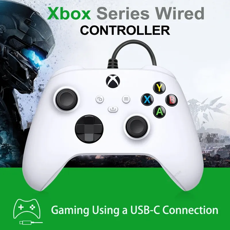 GamePads Wired Controller för Xbox Series S/X PC Console Vibration Joystick Game Controller för Xbox One/Slim