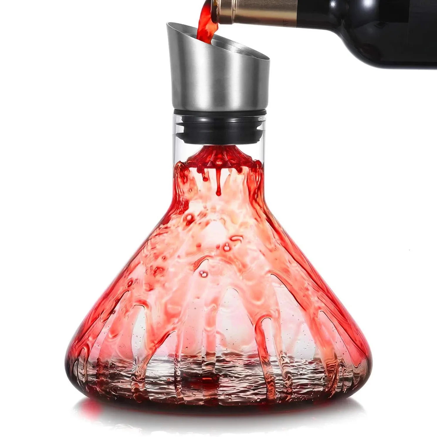 Wine Decanter Builtin Aerator Pourer Carafe Red Handblown Crystal Glass Accessories Decanters 1500ML 240407