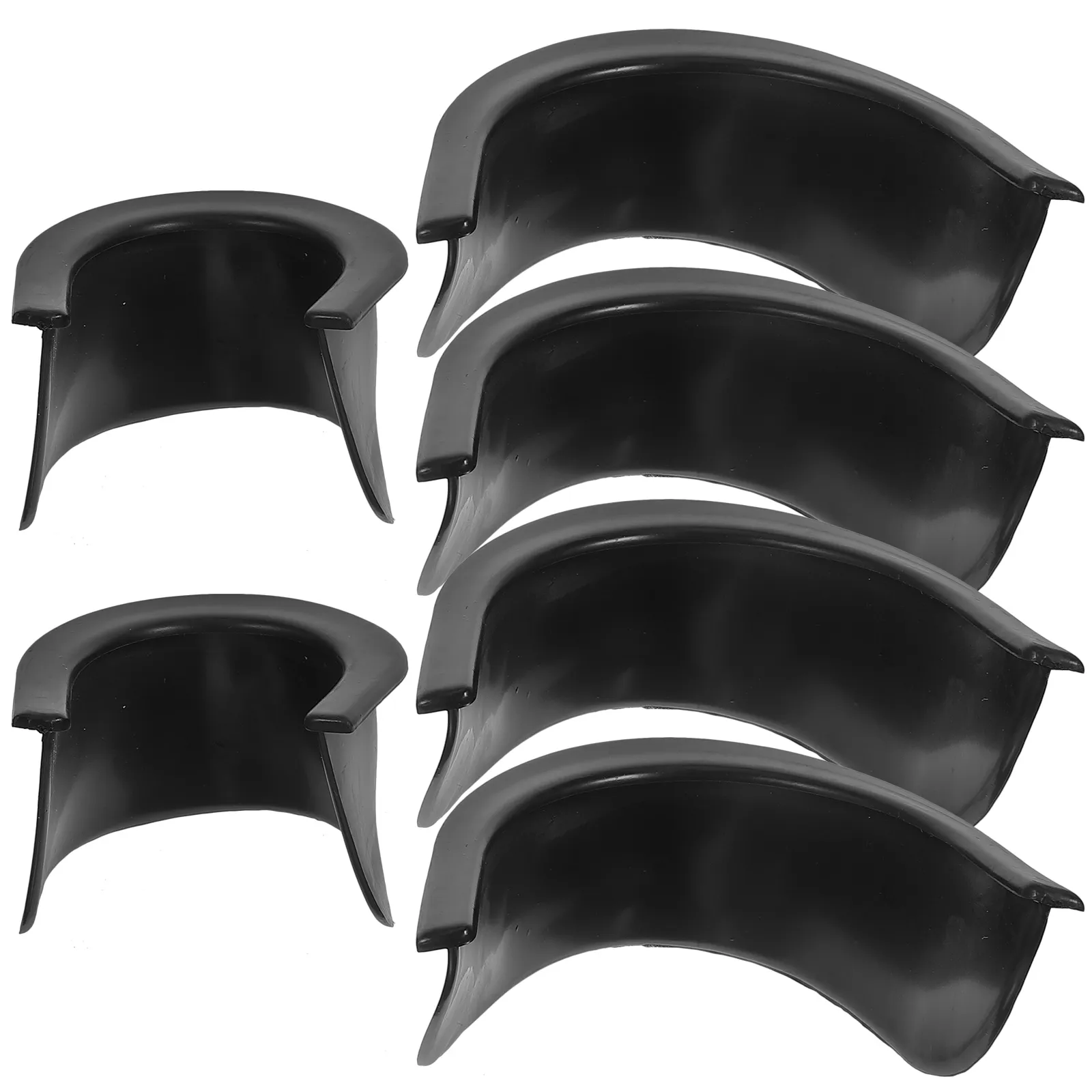 thumbnail image 2 of 6-Pc Pool Table Pocket Liner Set - 4 Corner & 2 Side Liners, Black Rubber Replacement 2 of 10